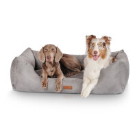 Knuffelwuff Hundebett Dreamline aus Velours Übergröße XXXL 155 x 105cm Grau