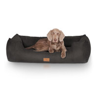Knuffelwuff Hundebett Dreamline aus Velours Übergröße XXXL 155 x 105cm Schwarz