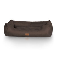 Knuffelwuff Hundebett Dreamline aus Velours Übergröße XXXL 155 x 105cm Braun