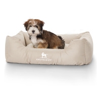 Knuffelwuff Hundebett Finlay aus Nylongewebe M-L 85 x 63cm Beige