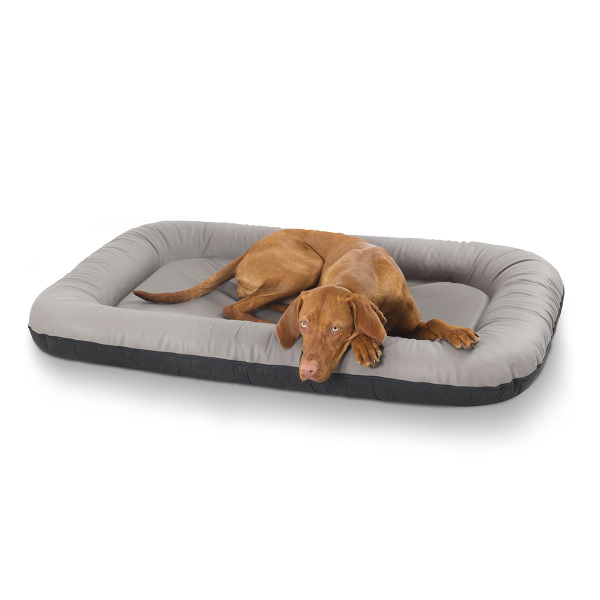 Knuffelwuff Kunstleder Hundebett Jerry XXL 120 x 85 Grau