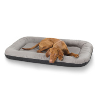 Knuffelwuff Kunstleder Hundebett Jerry XXL 120 x 85 Grau