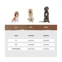 Knuffelwuff Kunstleder Hundebett Jerry XXL 120 x 85 Grau