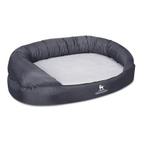 Knuffelwuff Orthopädisches Hundebett Jessy aus Nylongewebe XL 120 x 75cm Grau