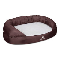 Knuffelwuff Orthopädisches Hundebett Jessy aus Nylongewebe XL 120 x 75cm Braun