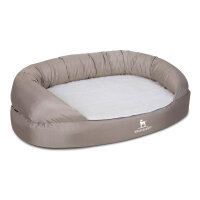 Knuffelwuff Orthopädisches Hundebett Jessy aus Nylongewebe S 73 x 50cm Beige