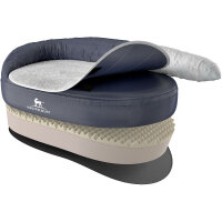 Knuffelwuff Orthopädisches Hundebett Jessy aus Nylongewebe S 73 x 50cm Grau