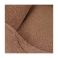 Knuffelwuff Orthopädisches Hundebett Leano aus Velours mit Handwebcharakter M-L 85 x 63cm Hellbraun