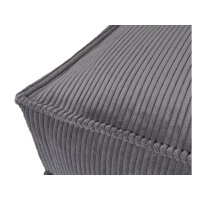 Knuffelwuff Hundekissen Lesedi aus Cord mit Handwebcharakter 100x70cm Grau