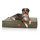 Knuffelwuff Hundekissen Lesedi aus Cord mit Handwebcharakter 80x60cm Khaki