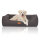 Knuffelwuff Hundebett Lotte aus Velours mit feinem Handwebcharakter XXL 120 x 85cm Grau