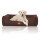 Knuffelwuff Hundebett Lotte aus Velours mit feinem Handwebcharakter XL 105 x 75cm Braun