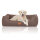 Knuffelwuff Hundebett Lotte aus Velours mit feinem Handwebcharakter XL 105 x 75cm Graubraun