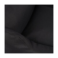Knuffelwuff Hundebett Lotte aus Velours mit feinem Handwebcharakter M-L 85 x 63cm Schwarz
