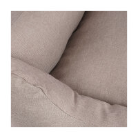 Knuffelwuff Hundebett Lotte aus Velours mit feinem Handwebcharakter M-L 85 x 63cm Lichtgrau