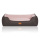 Knuffelwuff Hundebett Luke aus Velours mit feinem Handwebcharakter XXL 120 x 85cm Schwarz-Rosa