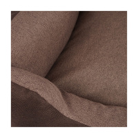 Knuffelwuff Hundebett Luke aus Velours mit feinem Handwebcharakter M-L 85 x 63cm Braun-Potatoe
