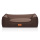 Knuffelwuff Hundebett Luke aus Velours mit feinem Handwebcharakter M-L 85 x 63cm Braun-Potatoe