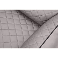 Knuffelwuff Hundebett Milan aus laser-gestepptem Kunstleder XXL 120 x 85cm Grau