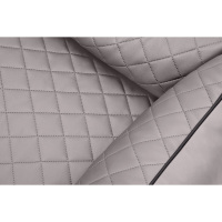 Knuffelwuff Hundebett Milan aus laser-gestepptem Kunstleder M-L 85 x 63cm Grau