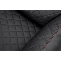 Knuffelwuff Hundebett Milan aus laser-gestepptem Kunstleder Übergröße XXXL 155 x 105cm Schwarz
