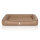 Knuffelwuff Orthopädisches Hundebett aus Laser gestepptem Kunstleder Montego S 70 x 50cm Camel
