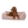 Knuffelwuff orthopädisches Hundebett aus Cord mit Handwebcharakter Nunavut S 70 x 50cm Rosa