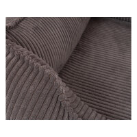 Knuffelwuff orthopädisches Hundebett aus Cord mit Handwebcharakter Nunavut S 70 x 50cm Braungrau