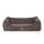 Knuffelwuff orthopädisches Hundebett aus Cord mit Handwebcharakter Nunavut S 70 x 50cm Braungrau