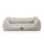 Knuffelwuff orthopädisches Hundebett aus Cord mit Handwebcharakter Nunavut M-L 85 x 63cm Hellgrau