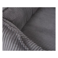 Knuffelwuff orthopädisches Hundebett aus Cord mit Handwebcharakter Nunavut XXL 120 x 85cm Grau