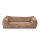 Knuffelwuff orthopädisches Hundebett aus Cord mit Handwebcharakter Nunavut XXL 120 x 85cm Braun