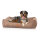 Knuffelwuff Hundebett aus Cord mit Handwebcharakter Olivia S 70 x 50cm Braun