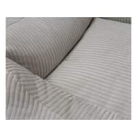 Knuffelwuff Hundebett aus Cord mit Handwebcharakter Olivia M-L 85 x 63cm Hellgrau