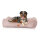 Knuffelwuff Hundebett aus Cord mit Handwebcharakter Olivia XL 105 x 75cm Rosa