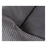 Knuffelwuff Hundebett aus Cord mit Handwebcharakter Olivia XL 105 x 75cm Grau