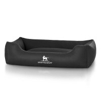 Knuffelwuff Kunstleder Hundebett Sidney XXL 120 x 85cm Schwarz