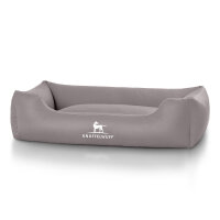Knuffelwuff Kunstleder Hundebett Sidney XXL 120 x 85cm Grau