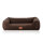 Knuffelwuff orthopädisches Hundebett Wollekopp aus kuscheligem Teddy Material XXL 120 x 85cm Braun