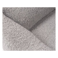 Knuffelwuff orthopädisches Hundebett Wollekopp aus kuscheligem Teddy Material M-L 85 x 63cm Grau