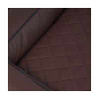 Knuffelwuff Orthopädisches Hundebett aus Laser gestepptem Kunstleder Hampstead S 70 x 50cm Braun