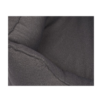 Knuffelwuff Orthopädisches Wasserabweisendes Hundebett Leon aus Velours mit Handwebcharakter XL 105 x 75cm Anthrazit