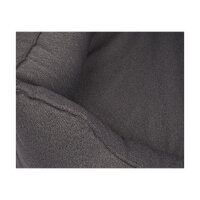 Knuffelwuff Orthopädisches Wasserabweisendes Hundebett Leon aus Velours mit Handwebcharakter M-L 85 x 63cm Anthrazit