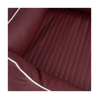 Knuffelwuff orthopädisches Hundebett aus Kunstleder Lovelock XXL 120 x 85cm Weinrot