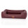 Knuffelwuff orthopädisches Hundebett aus Kunstleder Lovelock XXL 120 x 85cm Weinrot