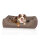 Knuffelwuff orthopädisches Hundebett aus Kunstleder Lovelock XXL 120 x 85cm Earth