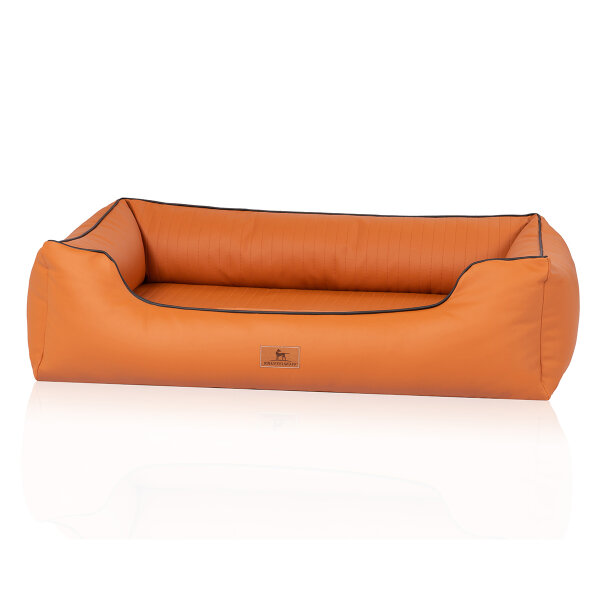 Knuffelwuff orthopädisches Hundebett aus Kunstleder Lovelock XXL 120 x 85cm Rusty