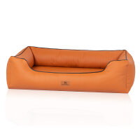 Knuffelwuff orthopädisches Hundebett aus Kunstleder Lovelock M-L 85 x 63cm Rusty