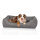 Knuffelwuff orthopädisches Hundebett aus Kunstleder Lovelock XXL 120 x 85cm Grau
