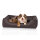 Knuffelwuff orthopädisches Hundebett aus Kunstleder Lovelock XXL 120 x 85cm Braun